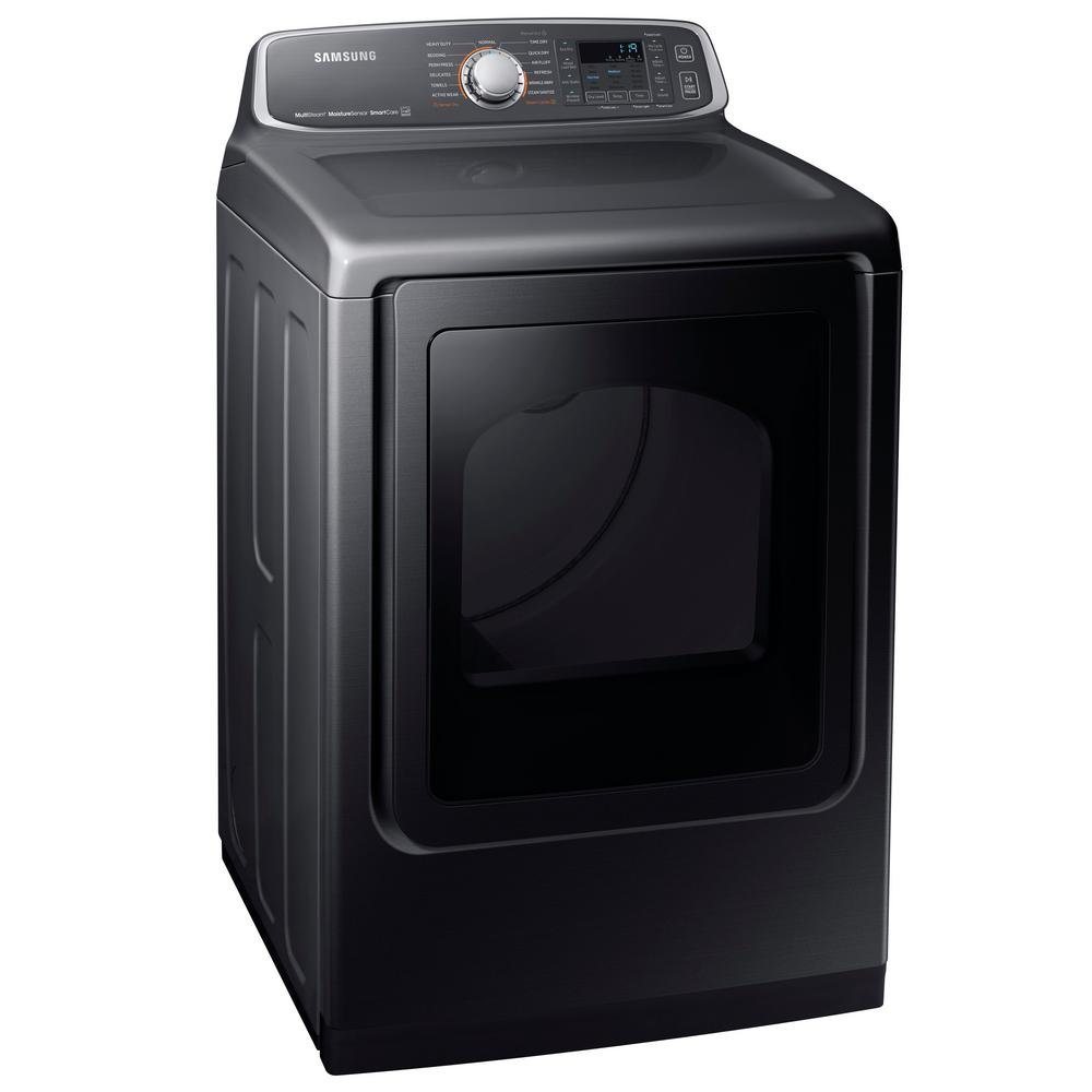 DVG52M7750V Samsung Gas Eco Dry Dryer - 7.4 cu. ft. Black Stainless Steel-3