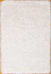 5 x 8 Medium Snow White and Gold Area Rug - Sparkle Shag