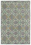 5 x 8 Medium Gray, Ivory & Turquoise Blue Rug - Melange-2