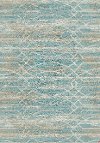 5 x 8 Medium Debonair Tan & Aqua Blue Rug - Touchstone