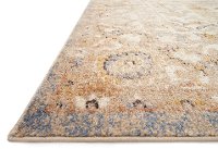 5 x 8 Medium Beige and Blue Rug - Trinity