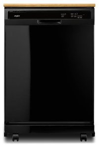 WDP370PAHB Whirlpool Portable Dishwasher with 12 Place Settings Capacity - Black
