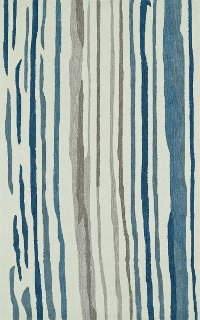 5 x 8 Medium Ivory & Blue Rug - Journey