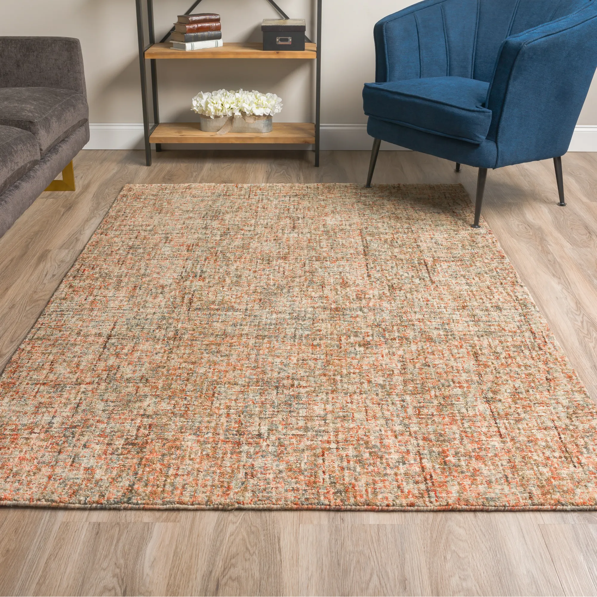 CALISA/CS5KA8X10 Calisa 8 x 10 Kaleidoscope Rust Area Rug-5