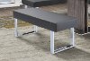 Clearance Gray and Chrome Modern Dining Bench - Zenith