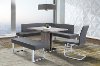 Clearance Gray & Silver 4 Piece Corner Dining Room Set - Zenith