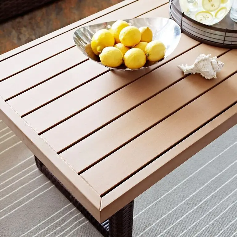 CO7225-BR Dark Brown Wicker Coffee Table - Beaufort-2