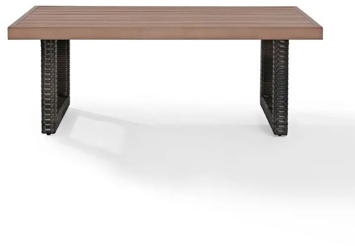 CO7225-BR Dark Brown Wicker Coffee Table - Beaufort-3