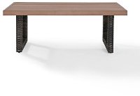 CO7225-BR Dark Brown Wicker Coffee Table - Beaufort-3