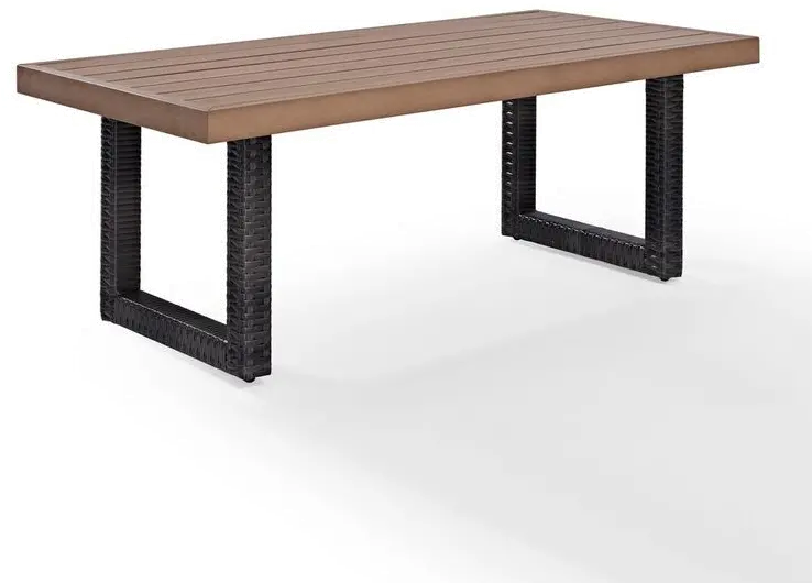 CO7225-BR Dark Brown Wicker Coffee Table - Beaufort-4