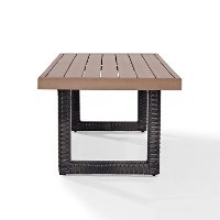 CO7225-BR Dark Brown Wicker Coffee Table - Beaufort-5