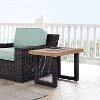 CO7229-BR Dark Brown Wicker Side Table - Beaufort