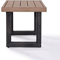 CO7229-BR Dark Brown Wicker Side Table - Beaufort -2