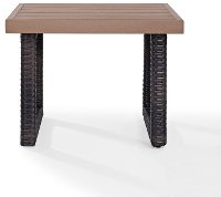CO7229-BR Dark Brown Wicker Side Table - Beaufort -3