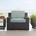 CO7155-BR Beaufort Blue Mist and Wicker Armchair
