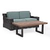 KO70097BR Mist and Brown Wicker Patio Furniture 2 Piece Set - Beaufort-3