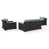 KO70098BR Mist and Brown Wicker Patio Furniture 3 Piece Set - Beaufort -4