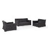 KO70098BR Mist and Brown Wicker Patio Furniture 3 Piece Set - Beaufort -3