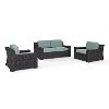 KO70098BR Mist and Brown Wicker Patio Furniture 3 Piece Set - Beaufort -7