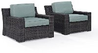KO70100BR Mist and Brown Wicker Patio Furniture 2 Piece Set - Beaufort-3