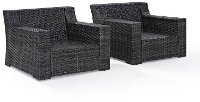 KO70100BR Mist and Brown Wicker Patio Furniture 2 Piece Set - Beaufort-4
