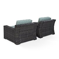 KO70100BR Mist and Brown Wicker Patio Furniture 2 Piece Set - Beaufort-5