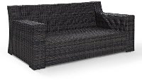 KO70102BR Mist/Dark Brown Outdoor Wicker Loveseat - Beaufort -4
