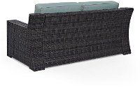 KO70102BR Mist/Dark Brown Outdoor Wicker Loveseat - Beaufort -6
