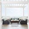 KO70131BR-MI Mist and Brown Wicker Patio Furniture 6 Piece Set - Beaufort -4