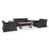 KO70131BR-MI Mist and Brown Wicker Patio Furniture 6 Piece Set - Beaufort -7