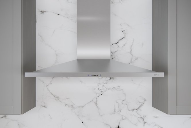 ZAN-M90CS Zephyr Chimney Wall Hood - 36 Inch Stainless Steel-1