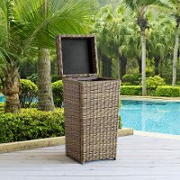 CO7306-WB Outdoor Wicker Trash Can - Bradenton