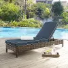 KO70070WB-NV Bradenton Navy and Wicker Patio Chaise Lounge