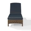 KO70070WB-NV Navy Outdoor Wicker Chaise Lounge - Bradenton-2