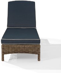 KO70070WB-NV Navy Outdoor Wicker Chaise Lounge - Bradenton-2