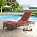 KO70070WB-SG Bradenton Sangria and Wicker Patio Chaise Lounge