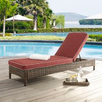 KO70070WB-SG Sangria Outdoor Wicker Chaise Lounge - Bradenton