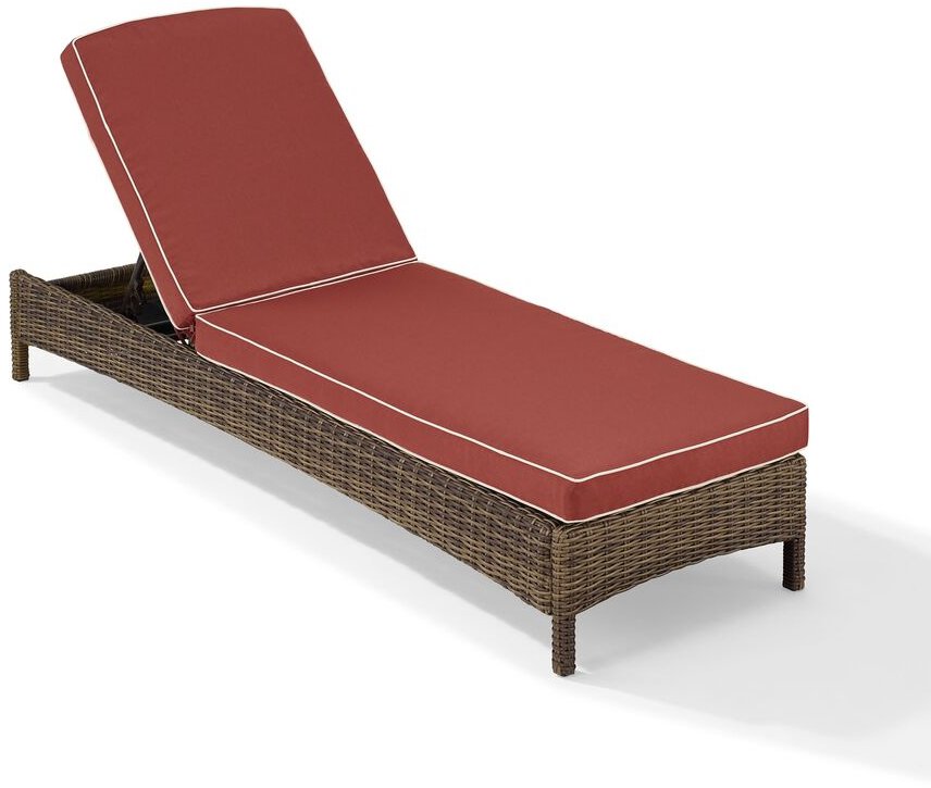 KO70070WB-SG Sangria Outdoor Wicker Chaise Lounge - Bradenton-2