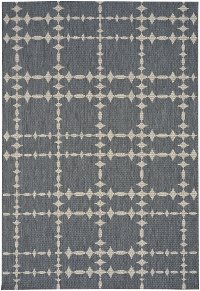 4 x 6 Small Charcoal Gray Indoor-Outdoor Rug - Finesse-Tower Court