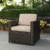 KO70088BR-SA Palm Harbor Sand and Wicker Patio Armchair