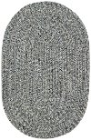 XX-Small Smokey Quartz Gray Oval Braided Indoor-Outdoor Rug - Sea Glass