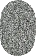 0110VS05000800300 5 x 8 Medium Smokey Quartz Gray Oval Braided Indoor-Outdoor Rug - Sea Glass