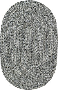 0110VS05000800300 5 x 8 Medium Smokey Quartz Gray Oval Braided Indoor-Outdoor Rug - Sea Glass