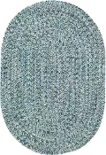 0110VS05000800400 5 x 8 Medium Ocean Blue Oval Braided Indoor-Outdoor Rug - Sea Glass