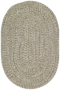 XX-Small Spa Green Oval Braided Indoor-Outdoor Rug - Sea Glass