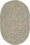 2 x 3 X-Small Spa Green Oval Braided Indoor-Outdoor Rug - Sea Glass