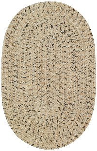 XX-Small Shell Taupe Oval Braided Indoor-Outdoor Rug - Sea Glass