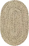 0110VS00240036600 2 x 3 X-Small Shell Taupe Oval Braided Indoor-Outdoor Rug - Sea Glass