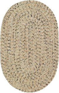 0110VS05000800600 5 x 8 Medium Shell Taupe Oval Braided Indoor-Outdoor Rug - Sea Glass