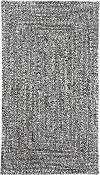 0110QS05000800300 Sea Glass 5 x 8 Medium Smokey Quartz Gray Oval Braided Indoor-Outdoor Rug